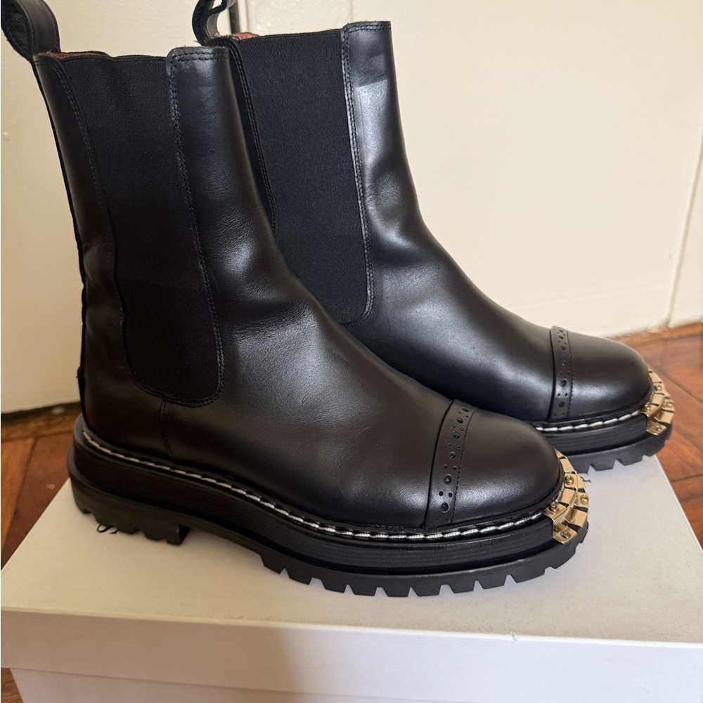 Elegant Black Leather Ankle Boots